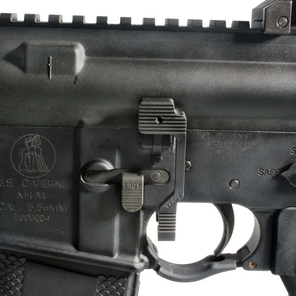 Troy Industries SBOLAMB00BT00 Ambidextrous Bolt Release Black Aluminum - Troy Industries - BOLT RELEASE