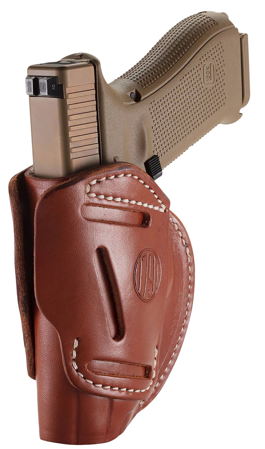 1791 Gunleather 3WH-5-CBR-A 3-Way Holster Brown Size 5 Ambidextrous - 1791 Gunleather - CLASSIC BROWN