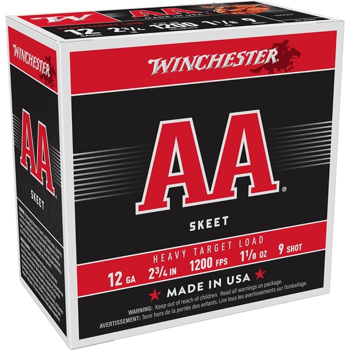 Winchester AA 12 GAUGE 2-3/4" 1-1/8OZ #9 SHOT 250/CASE - Winchester