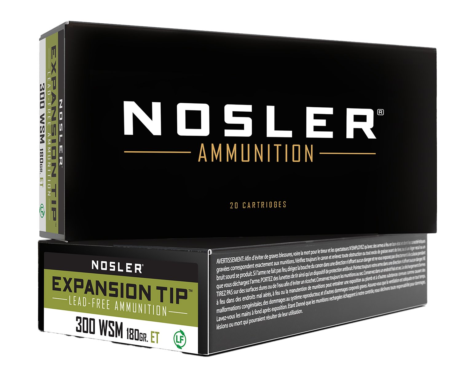 Nosler 40152 .300 WSM 180 Grain E-Tip SP 20 Rounds Brass Cased