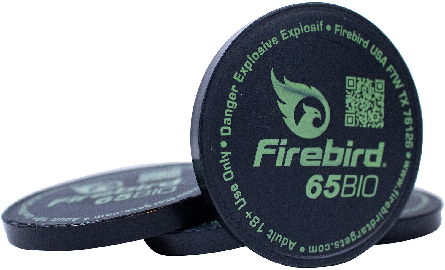 65 BIO Biodegradable Instant Hit Recognition Flare Target Black/Green 65mm 10 Pack