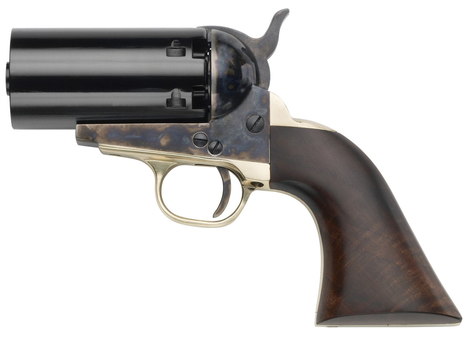 Pietta PF51PEPPER36 1851 Navy Pepperbox .36 Cal 6rd Case-Hardened Revolver - PIETTA - 36 CAL
