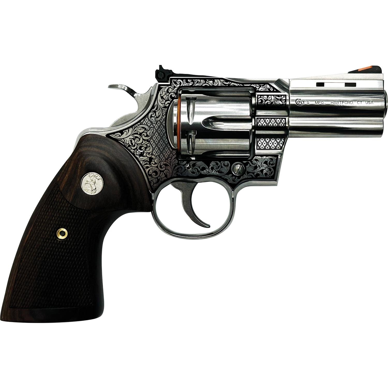 Colt Python 3" Stainless .357 Mag Revolver 6rd Wood Grips