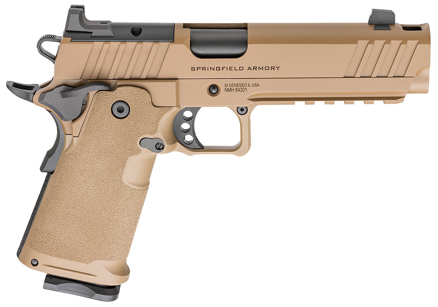 Springfield PH9119AOSCBLCCM 1911 9MM Pistol 10+1 Tritium Sights Coyote Brown - Springfield Armory - 9mm
