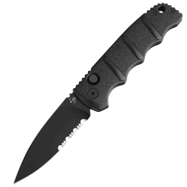 Buy BOK KALS 3.35/SERR/PLN/DRP/BLK BLACK ALUMIUM HNDL BOKER PLUS KALS ALL BLACK SER. D2, Alumium , Black, Button Auto online