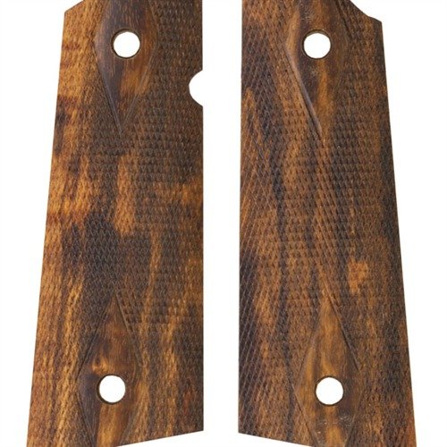 Hogue Colt & 1911 Government S&A Mag Well Grips Goncalo Alves Checkered 45
