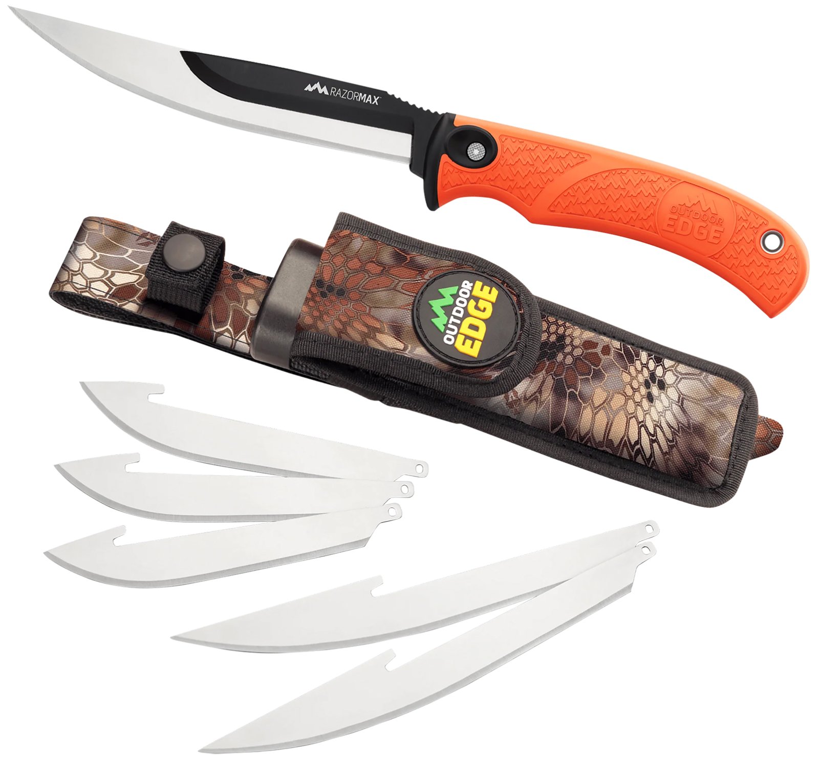 Buy Outdoor Edge RMB20C RazorMax Knife, 6 Blades, Blaze Orange Handle online