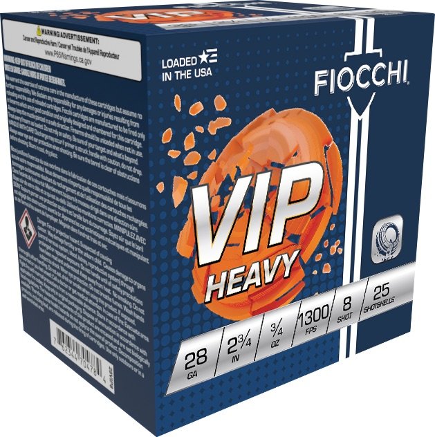 Fiocchi 28VIPH8 Exacta Target VIP Heavy 28Ga 2.75" 3/4oz 8Shot 25/Box - Fiocchi - LEAD