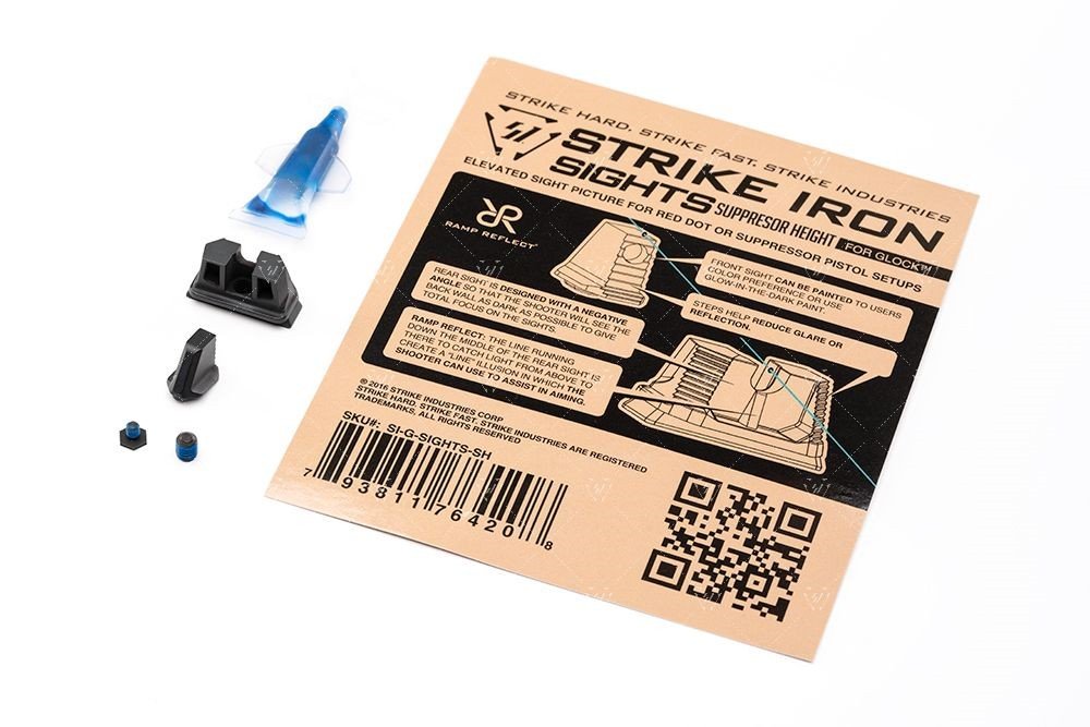 Strike Industries MP9SIGHTSSH Iron Sights Black for S&W M&P/M2.0 Pistols