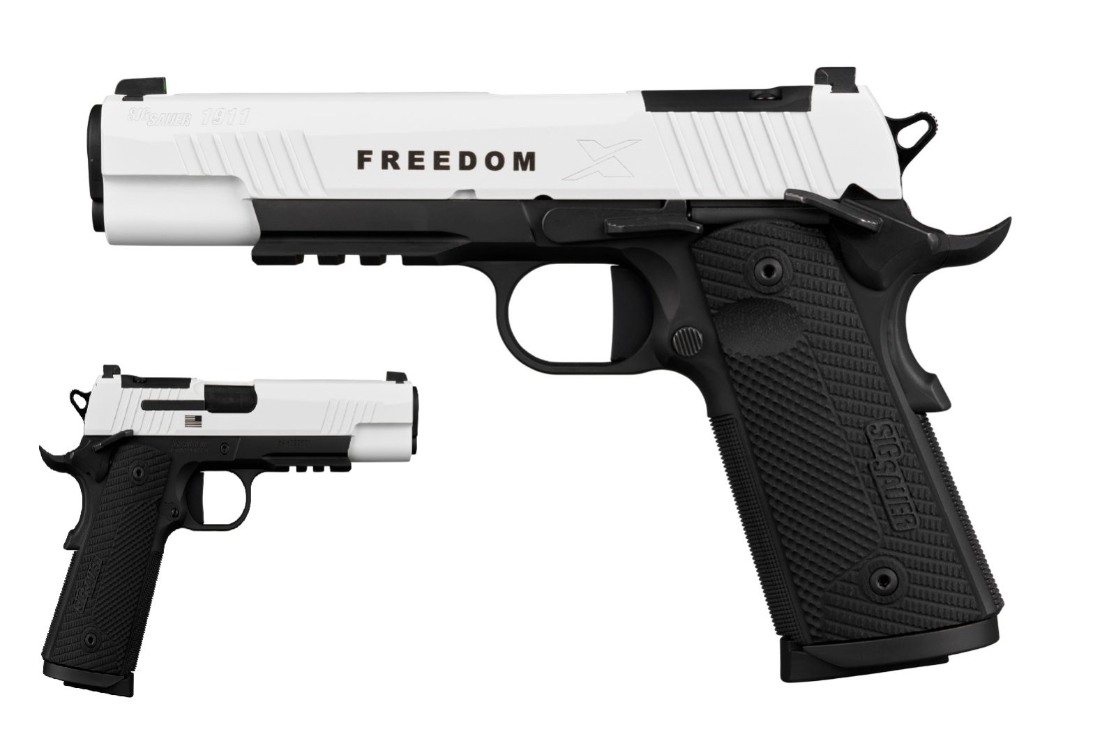 Sig SAUER 1911XR-45-TWXR3-TP 1911 X Series 45 ACP 5.0" White Cerakote Semi-Auto Pistol - Sig Sauer - .45 ACP/Auto