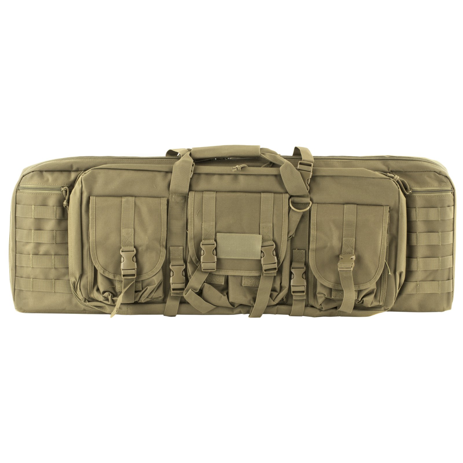 NcStar Double Carbine Case 36" Rifle Nylon Tan Exterior PALS Webbing Interi - NcSTAR
