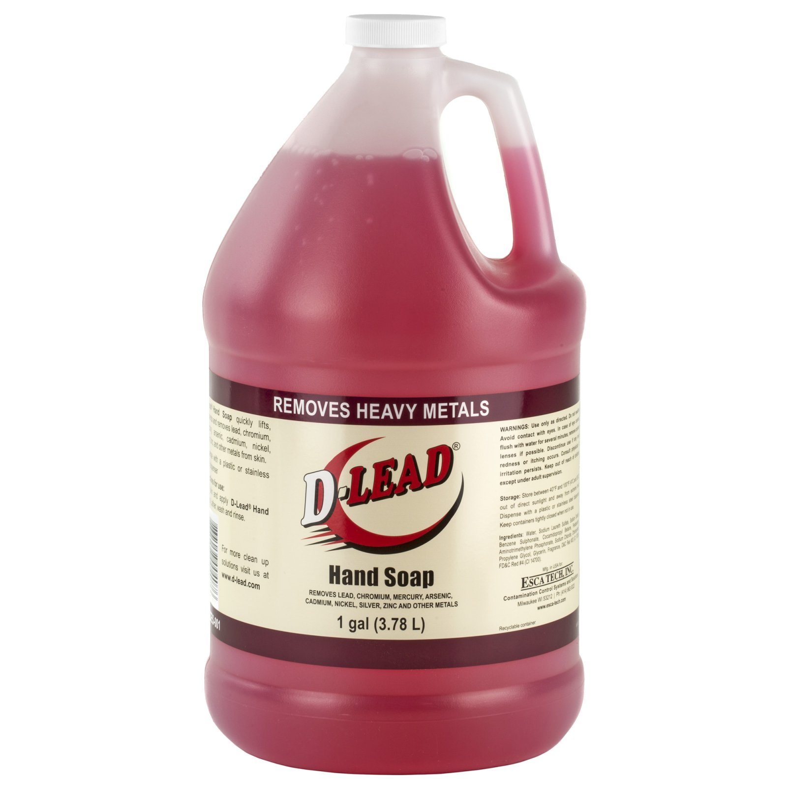 Esca Tech 4222ES-4 D-Lead Hand Soap, Removes Lead, 4 Gallon Case