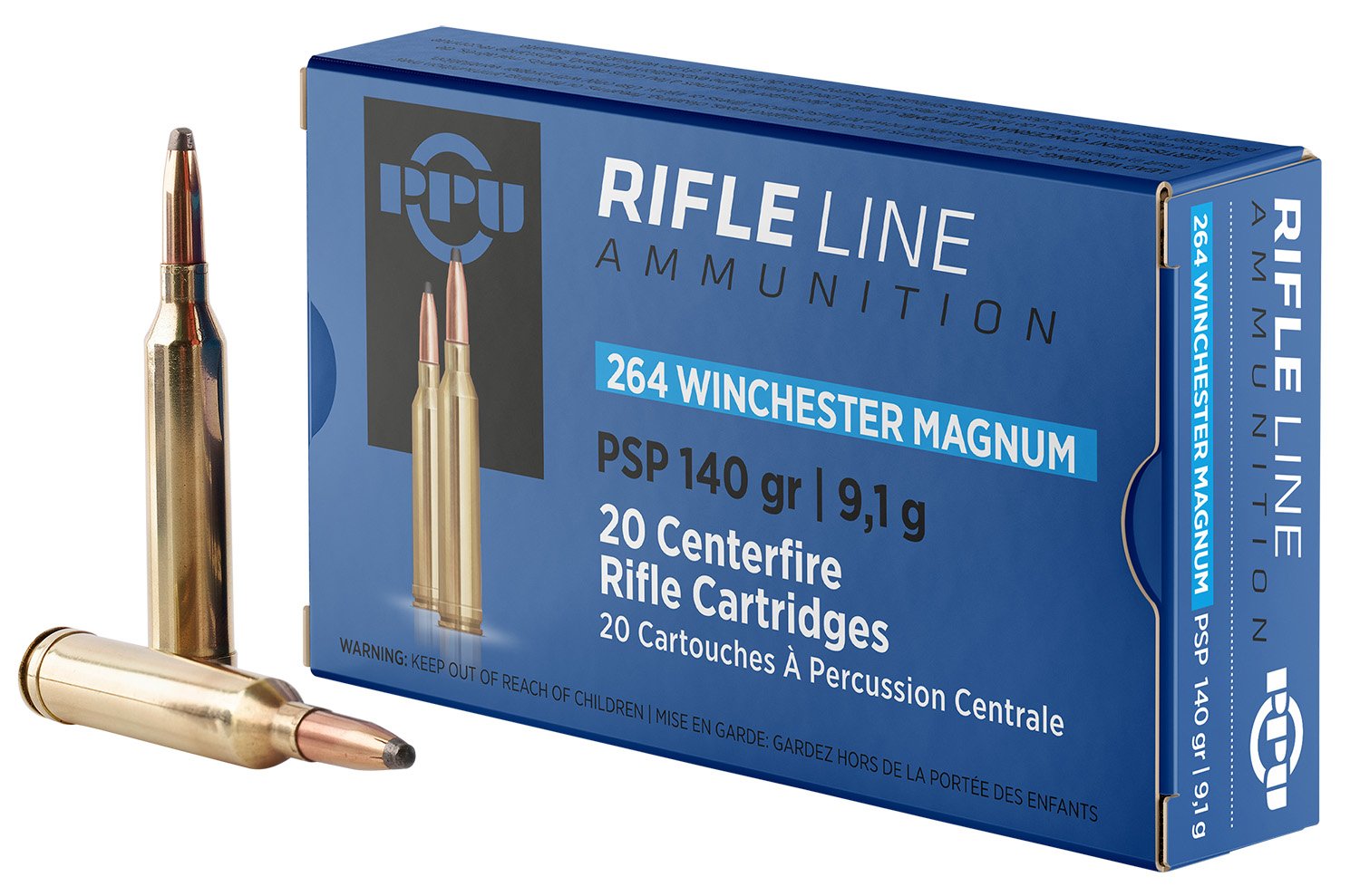 Prvi Partizan PP264 .264 Win Mag 140gr PSP Ammo 20 Rounds - Prvi Partizan - 264 Win Mag
