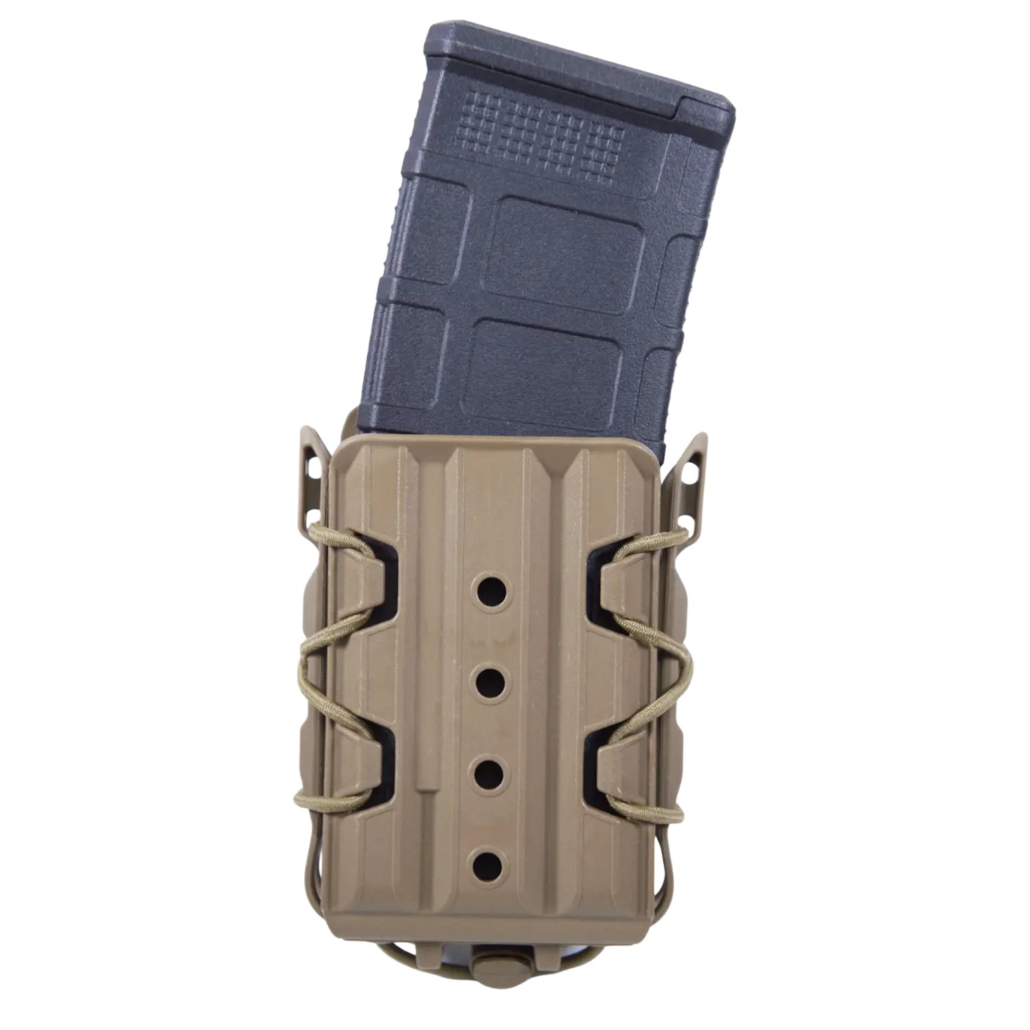 High Speed Gear 16TA00CB TACO Mag Pouch Single Style made of Polymer with Coyote Brown Finish, Belt/MOLLE Mount Type & 2" Belt Size compatible with Rifle Mags