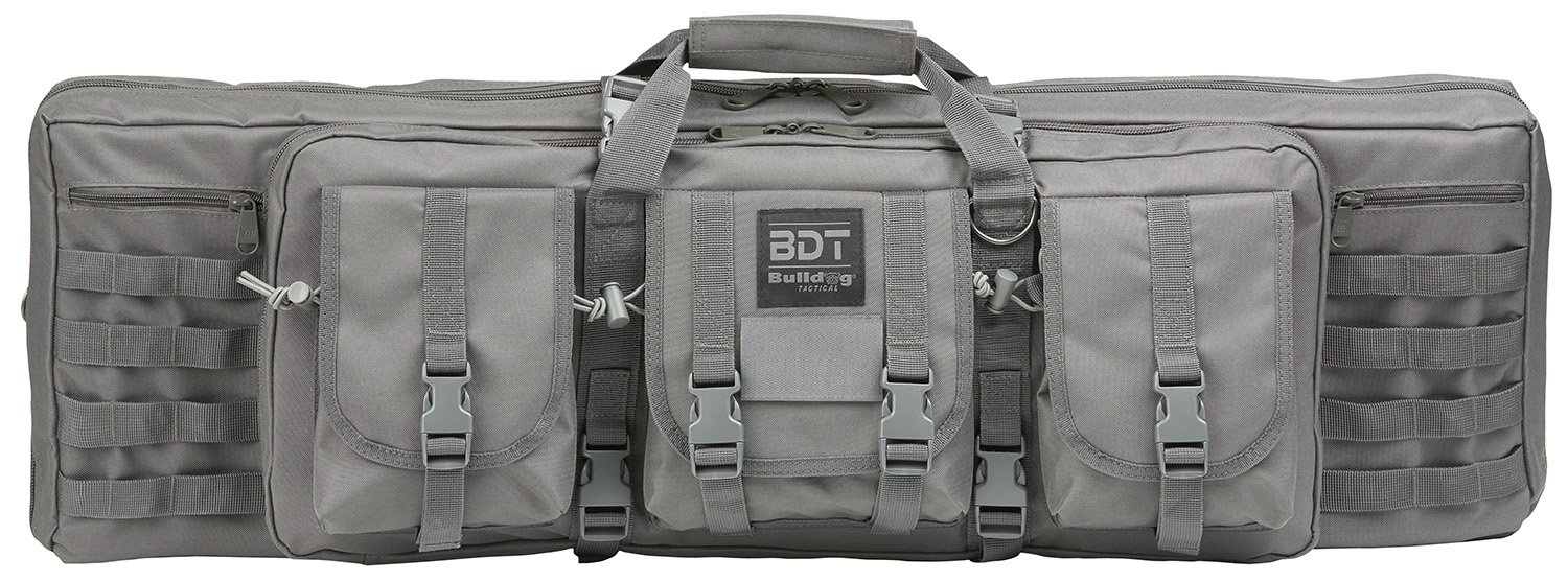 Bulldog BDT6037SG Tactical Double Rifle Bag 37 in Seal Gray Nylon - Bulldog - SEAL GRAY