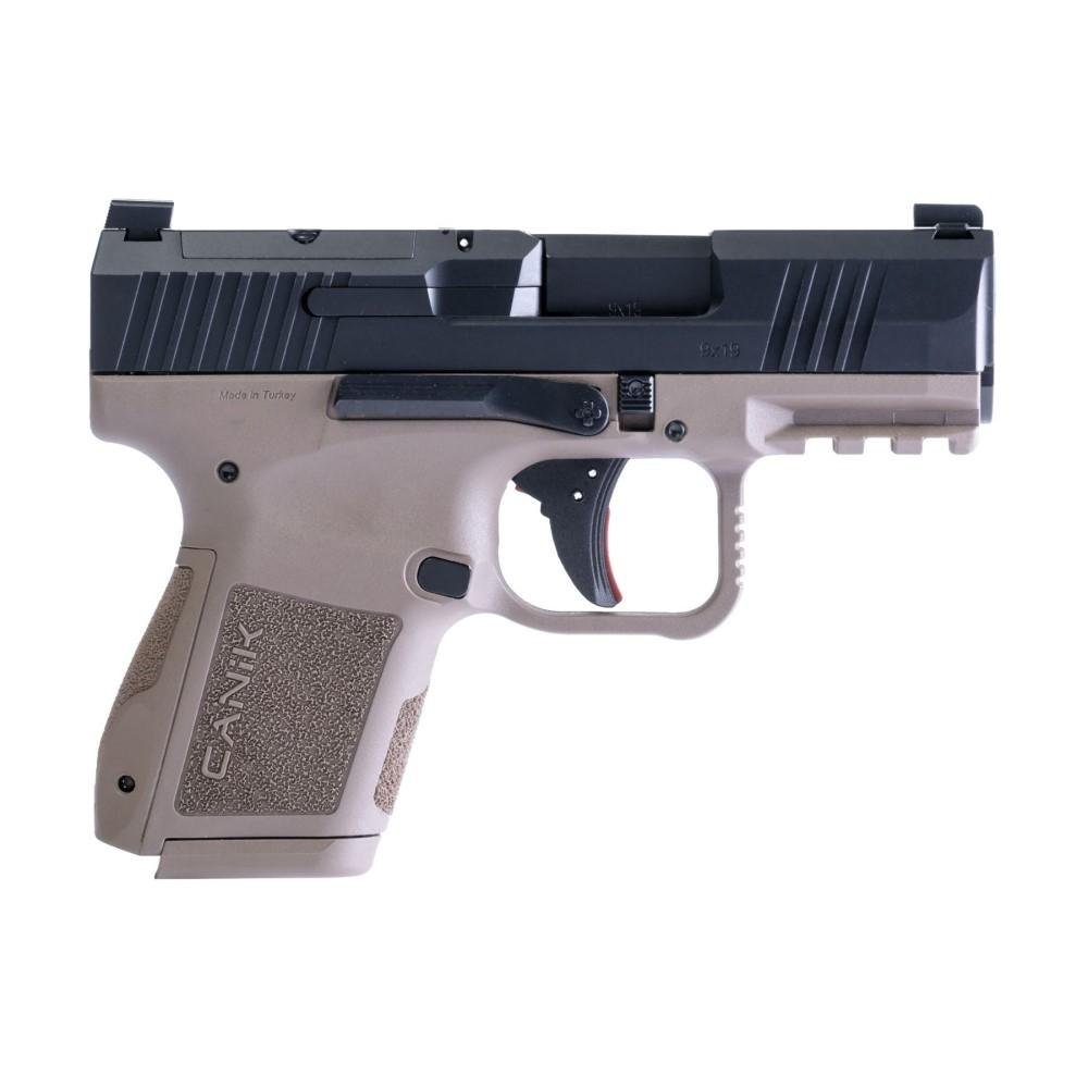 Canik Mete MC9 9mm FDE/Black Pistol 3.18" Barrel Optic Ready 15rd - Century Arms - 9mm
