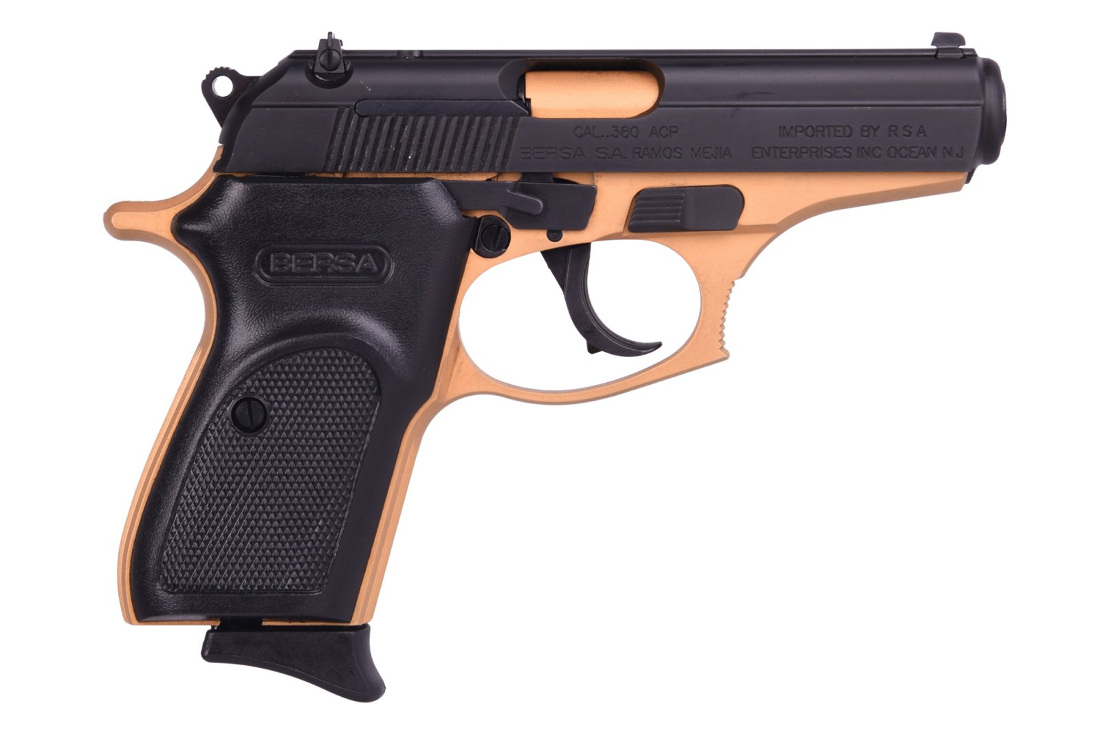 Bersa Thunder 380 ACP Semi-Auto Pistol: T380GLD8 Model, 3.5" Barrel, Matte Black Finish, 8+1 Capacity - Bersa - 380 ACP