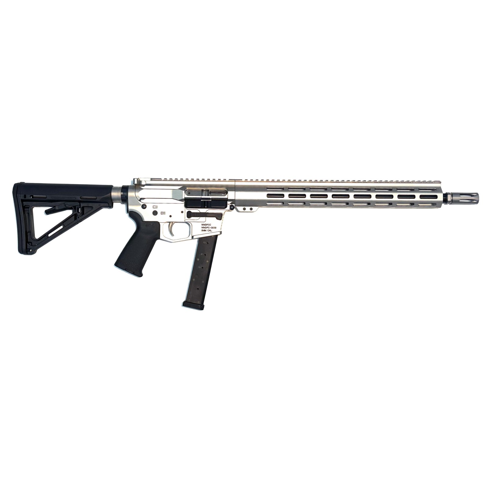WMD Guns Beast Semi-automatic PCC 9MM 16" Barrel NiB-X Finish Silver Black