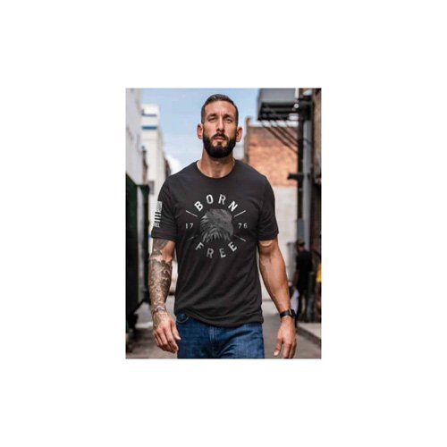 Nine LINE APPAREL MENS T-SHIRT EAGLE BLACK 3XL - NINE LINE APPAREL