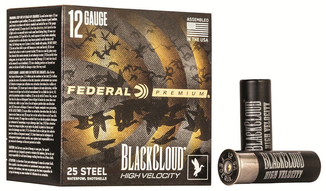 Federal PWBXH1433 Black Cloud FS Steel High Velocity 12 Gauge, 3in, 1 1/8 oz, 1635 fps, 3 Shot, 25 Rounds - Federal Premium Ammunition - 12 Gauge