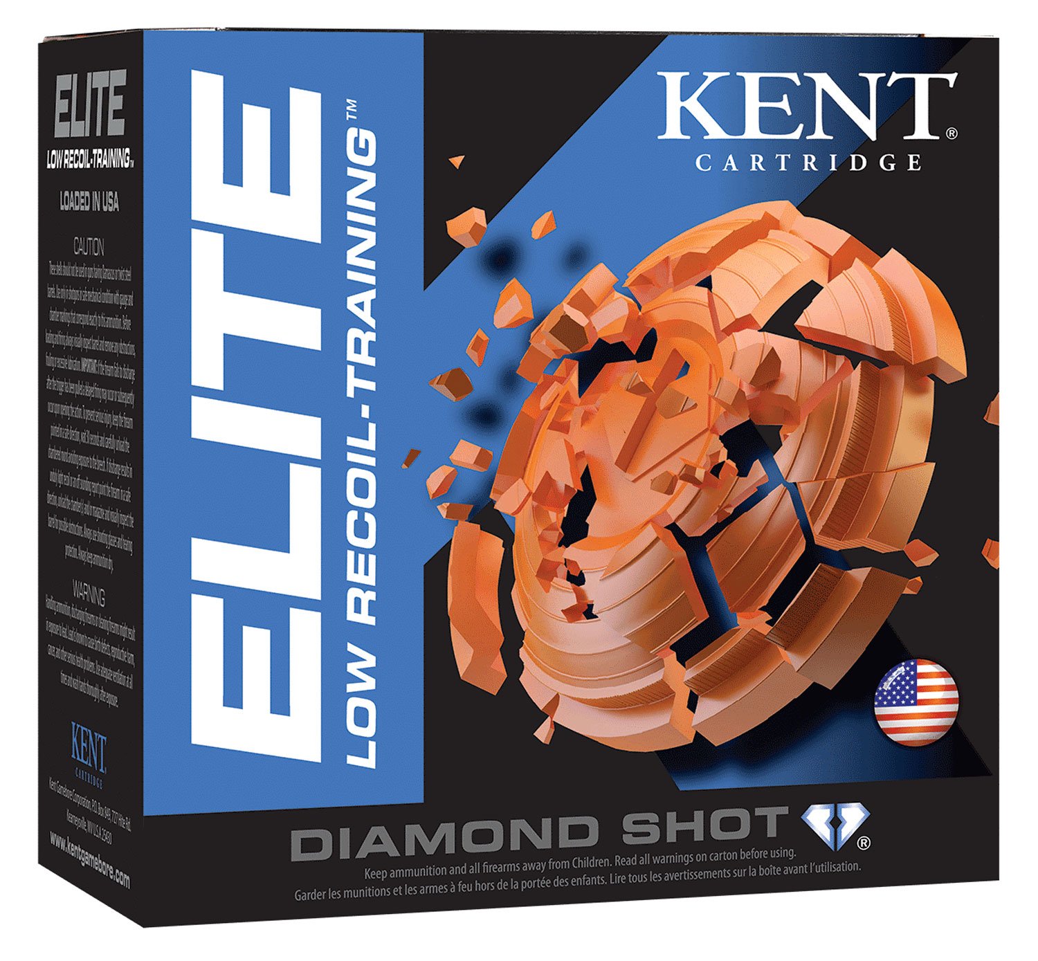 Kent Elite E12L248 Low Recoil-Training 12 Gauge, 2.75" Length, 7/8 oz, 8 Shot Size, 1200 fps, 25 Rounds
