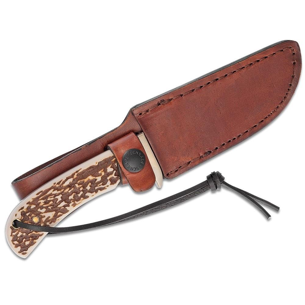 BTI 1100034 Schrade Uncle Henry Knife 4.25" Clip Blade Staglon Handle