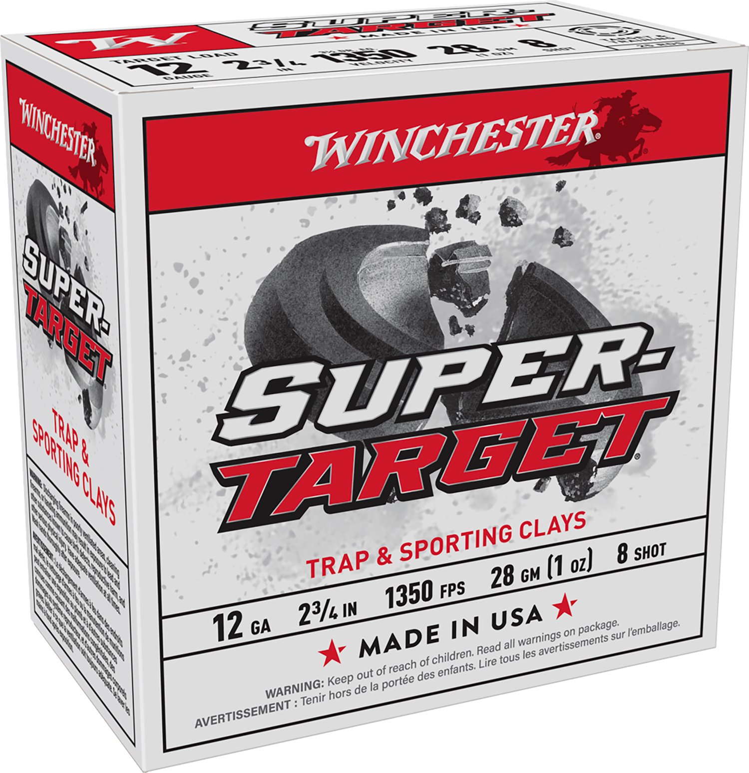 Winchester TRGT13508 12 Gauge 2.75 in 1 oz 1350 fps Shot Size 8 - Winchester - 12 GAUGE