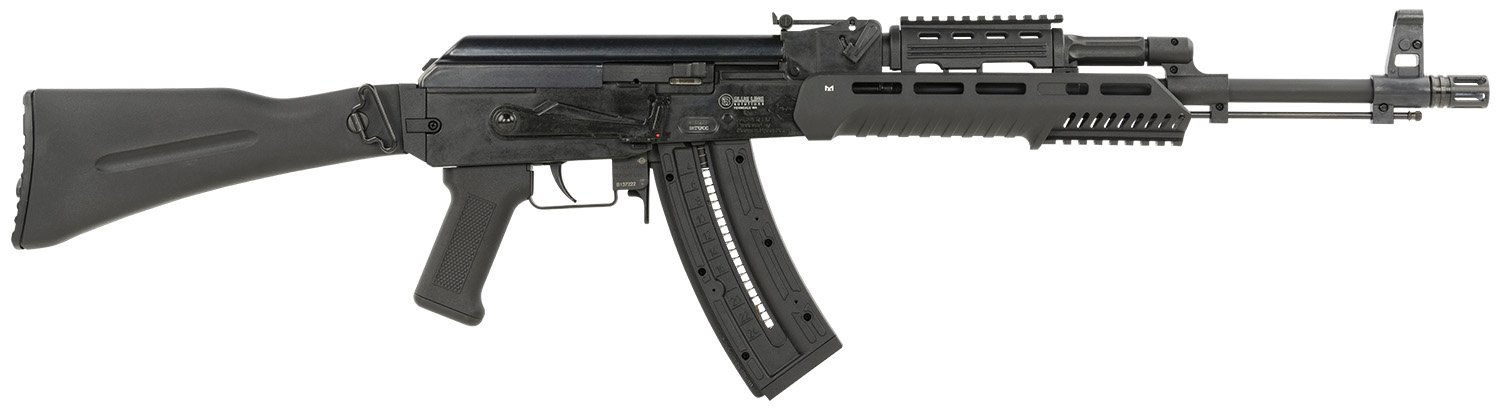 Mauser Rimfire 4070025 Semi-Automatic .22 Long Rifle - 16.5" Barrel, 24-Round Capacity, AK Style Sight Rail, M-Lok Handguard, Polymer Folding Stock, Black Finish - BLS Supply - .22LR