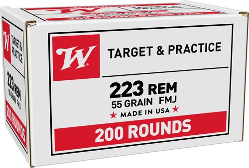 Winchester AW 223200 .223 Rem 55 Grain FMJ 800 Round Case Brass