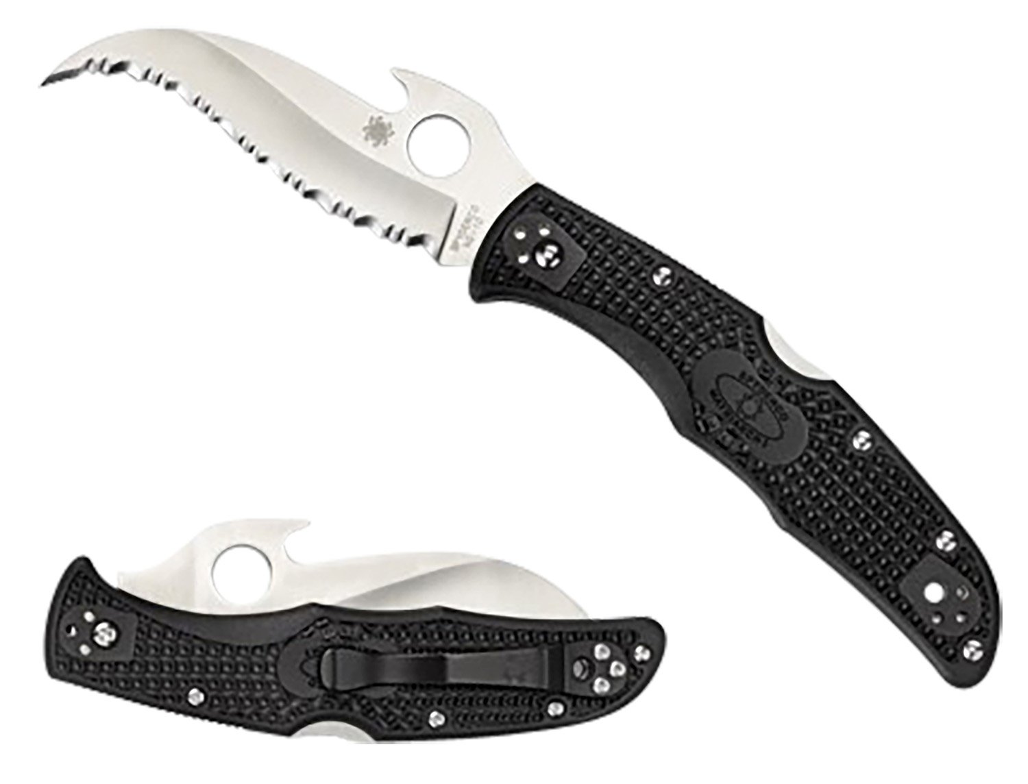 Spyderco Matriarch 2 FRN Handle Folding Knife - Black - Spyderco - REVERSE S