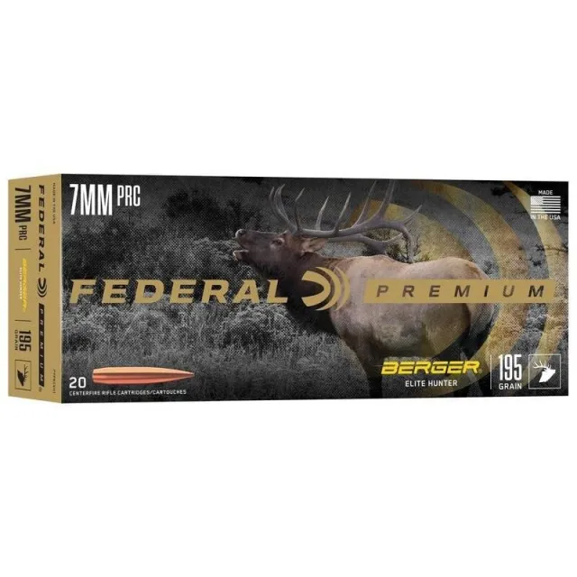Federal Berger Elite Hunter Rifle Ammunition 7mm PRC 195gr HPBT 2760 fps 20/ct - Federal Cartridge Co.
