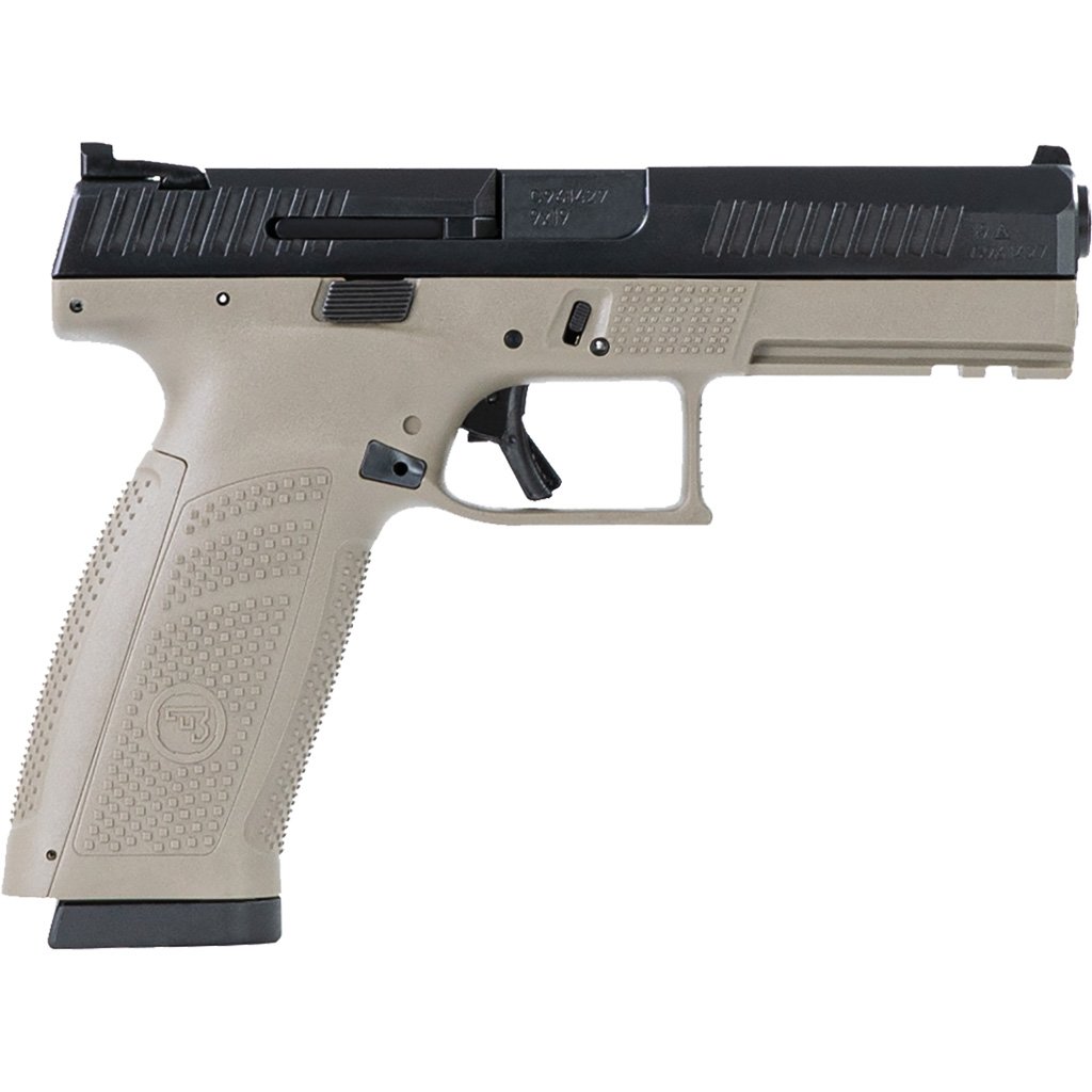 Buy CZ P-10 F 9mm Pistol 4.5" FDE/Nitride, 10 Rd, Striker Fired, 3-Dot Sights online