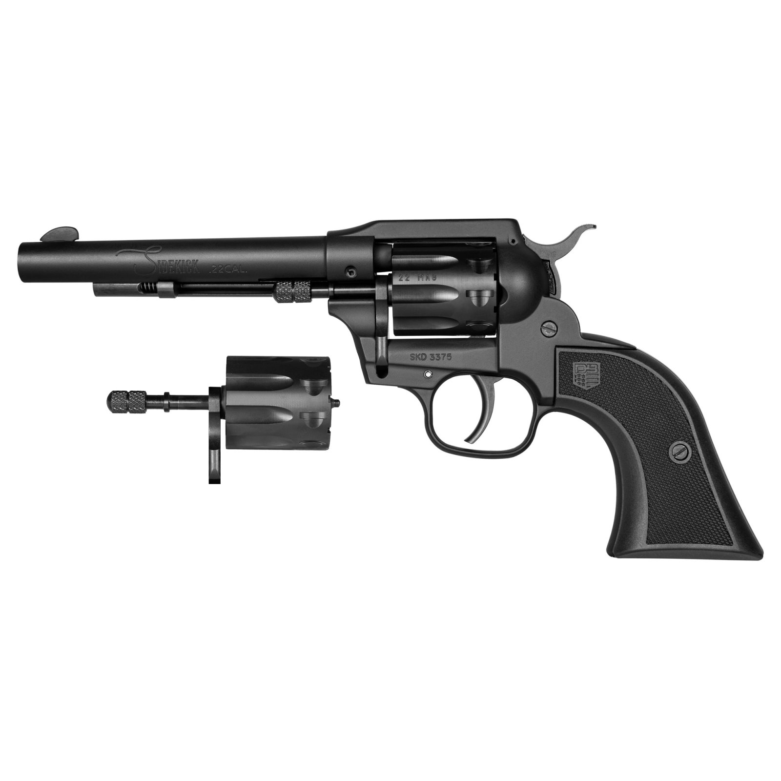 Diamondback Sidekick 22LR/22Mag 9Rd 5.5" Barrel Black Cerakote Convertible Revolver