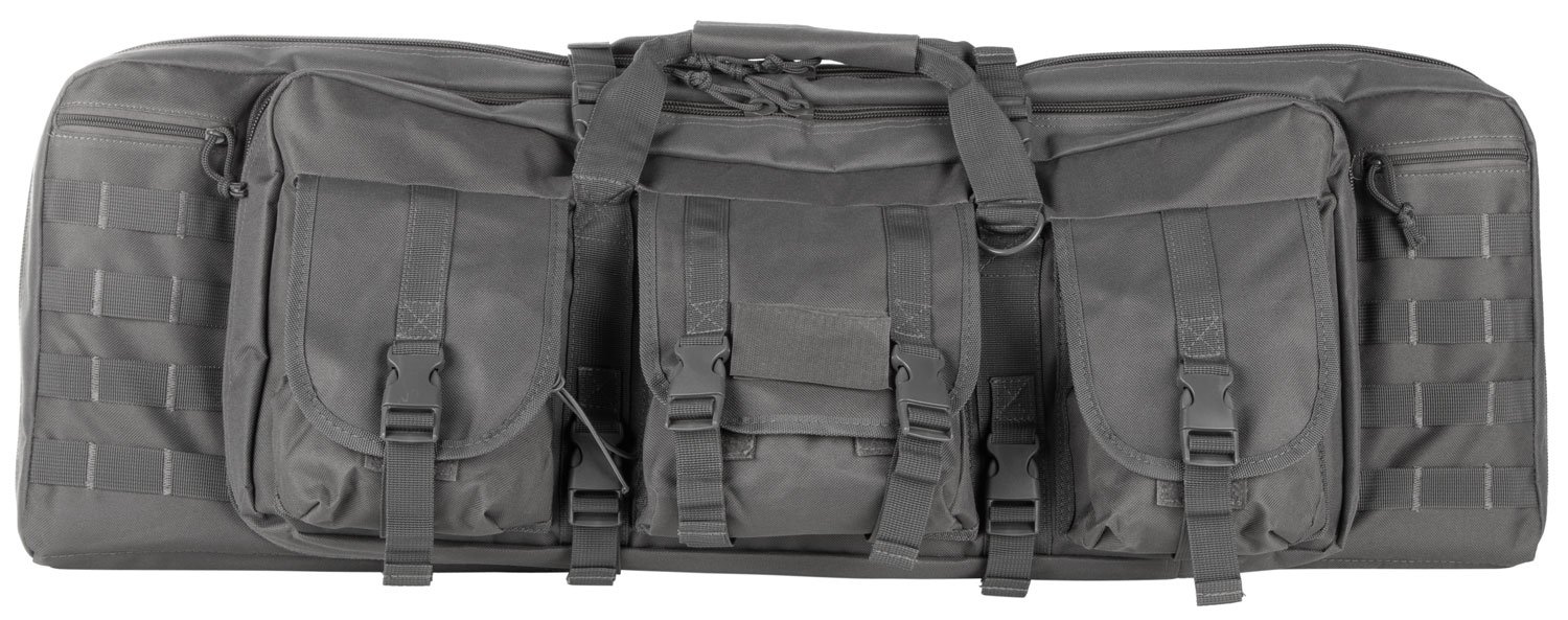 NcStar CVDC2946U42 Double Carbine Case Urban Gray PVC Nylon 42" - NcSTAR - URBAN GRAY