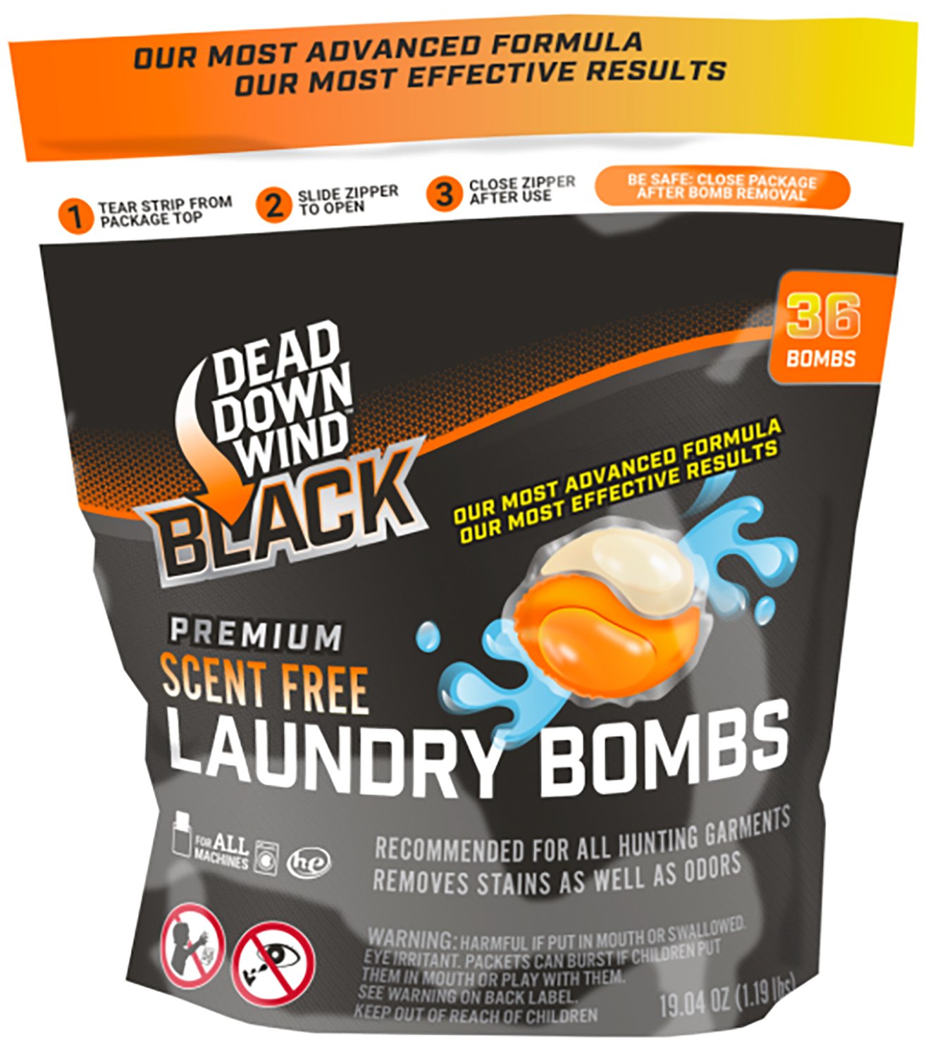 Dead Down Wind 118418 Laundry Bombs Black Premium Odor Eliminator...