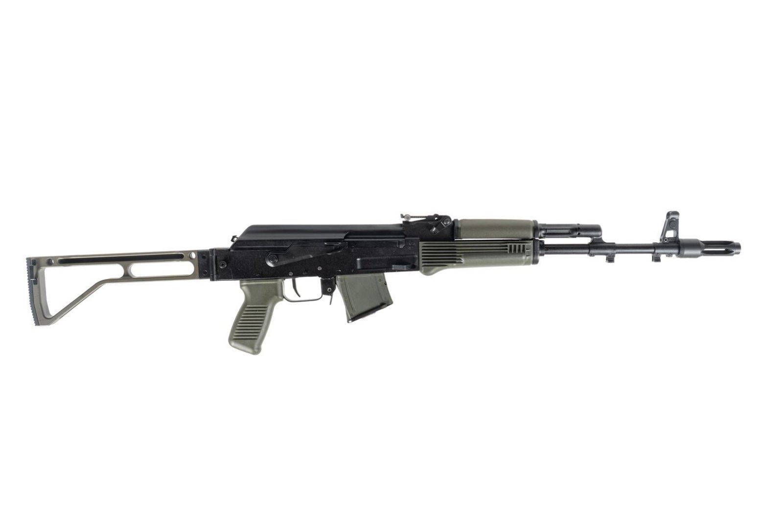 Arsenal SAM7SF 7.62x39mm Semi-Auto AK-47 Rifle with Aluminum Side Folding Stock and Arsenal Hard Case OD Green - Arsenal