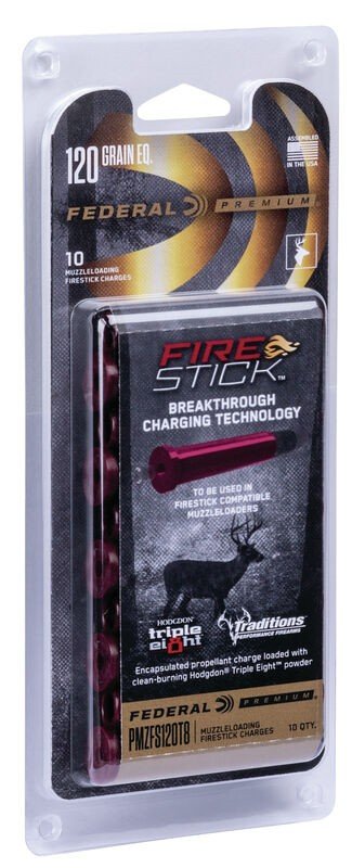 Federal Premium FireStick, 50 Cal, 120gr, Moisture-Resistant, Breech-Charging, 10-Pack - Federal Premium Ammunition - 120 GR