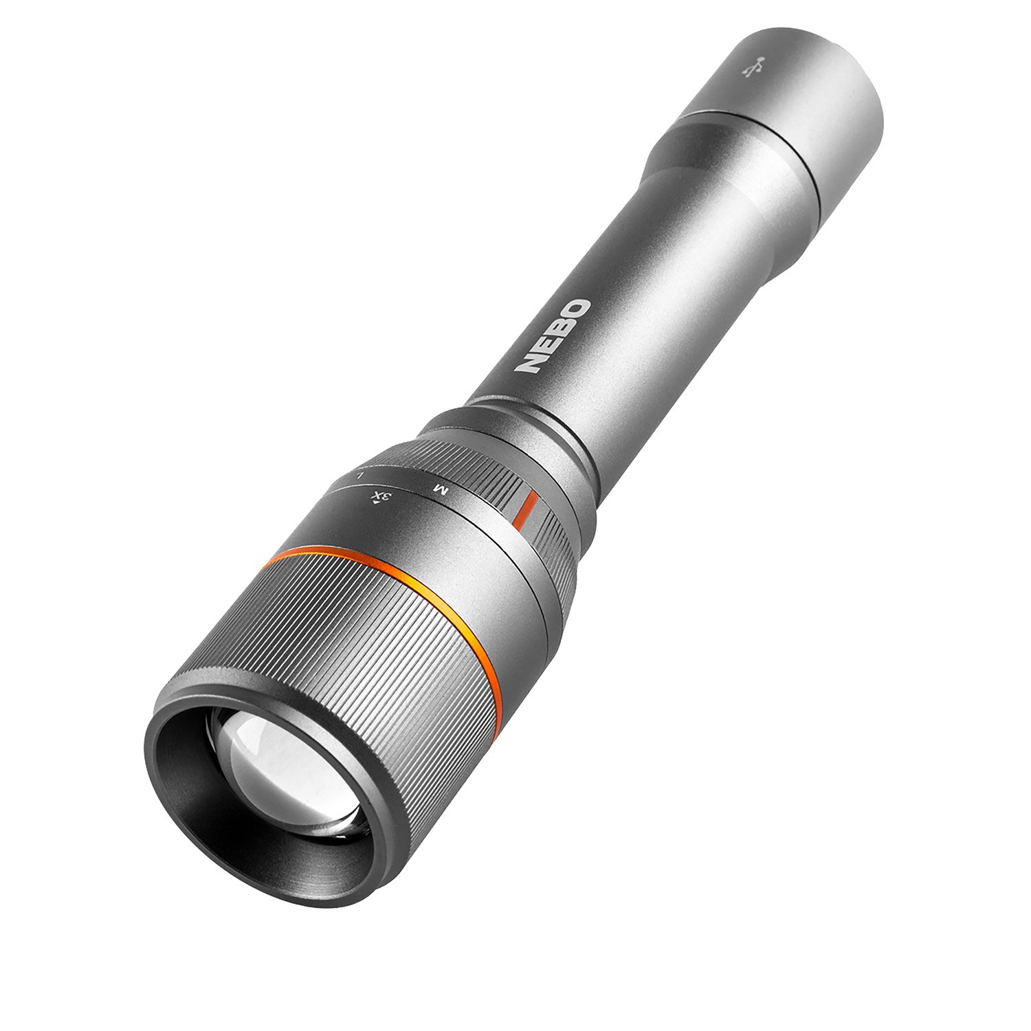 Nebo NEBFLT0021 Davinci 3500 Lumen Rechargeable Flashlight Gray LED
