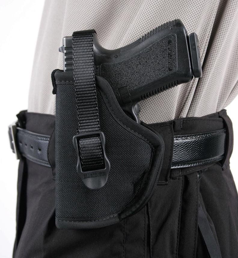 BLACKHAWK! Hip Holster 73NH07BK-L Left Hand Nylon Black 3.5-4.5 in - Blackhawk