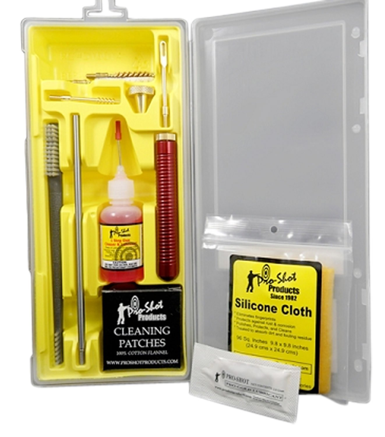 Pro-Shot P22KIT Classic .22 Cal Pistol Cleaning Kit with Yellow Case