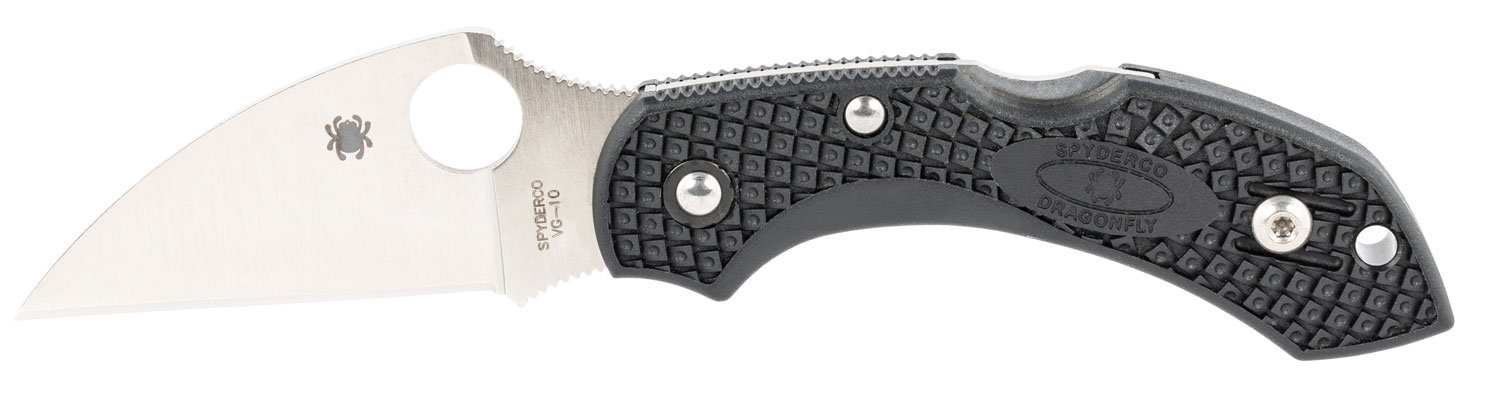 Spyderco C28FPWCBK2 Dragonfly 2 Wharncliffe Blade Knife Black FRN Handle