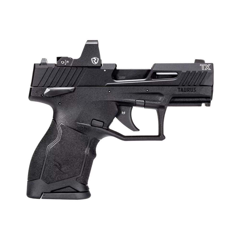Taurus TX22 Compact Pistol: 22LR, 3.6-Inch Barrel, Black Polymer Frame, 13-Round Capacity, Optics Ready, Manual Safety