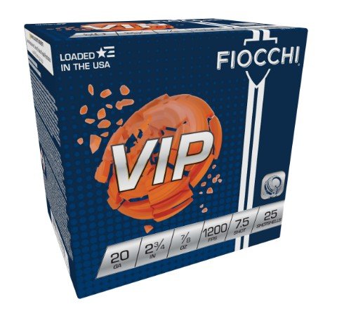 Fiocchi 20VIP75 Exacta Target VIP 20 Gauge 2.75" 7/8 oz 1200 fps 7.5 Shot - Fiocchi - LEAD