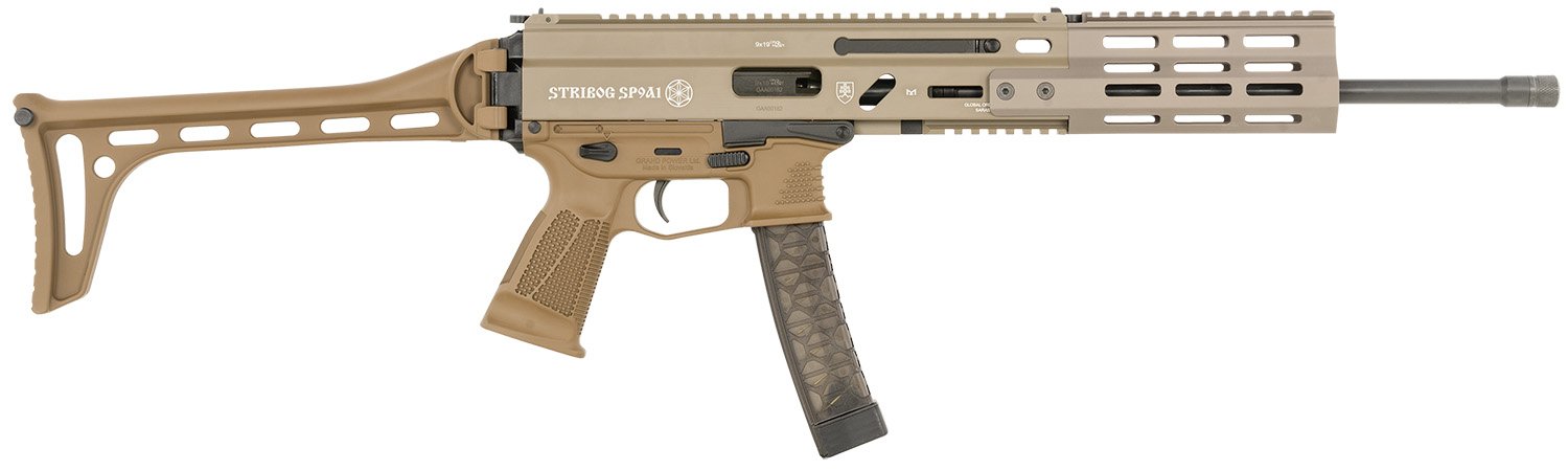 Global Ordnance SP9A1 9mm 16" FDE 30+1 Mil-Spec AR Trigger - Grand Power - 9mm Luger (9x19 Parabellum)