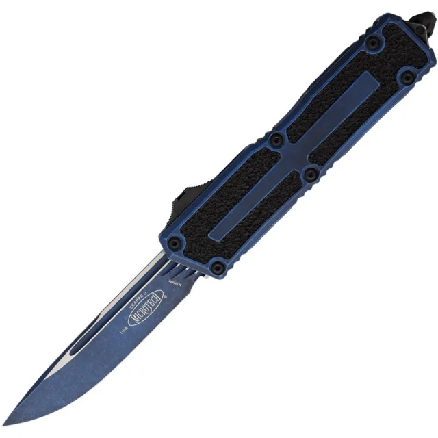 Microtech Scarab II G3 3.97 In SE/STD Black Weathered Blue