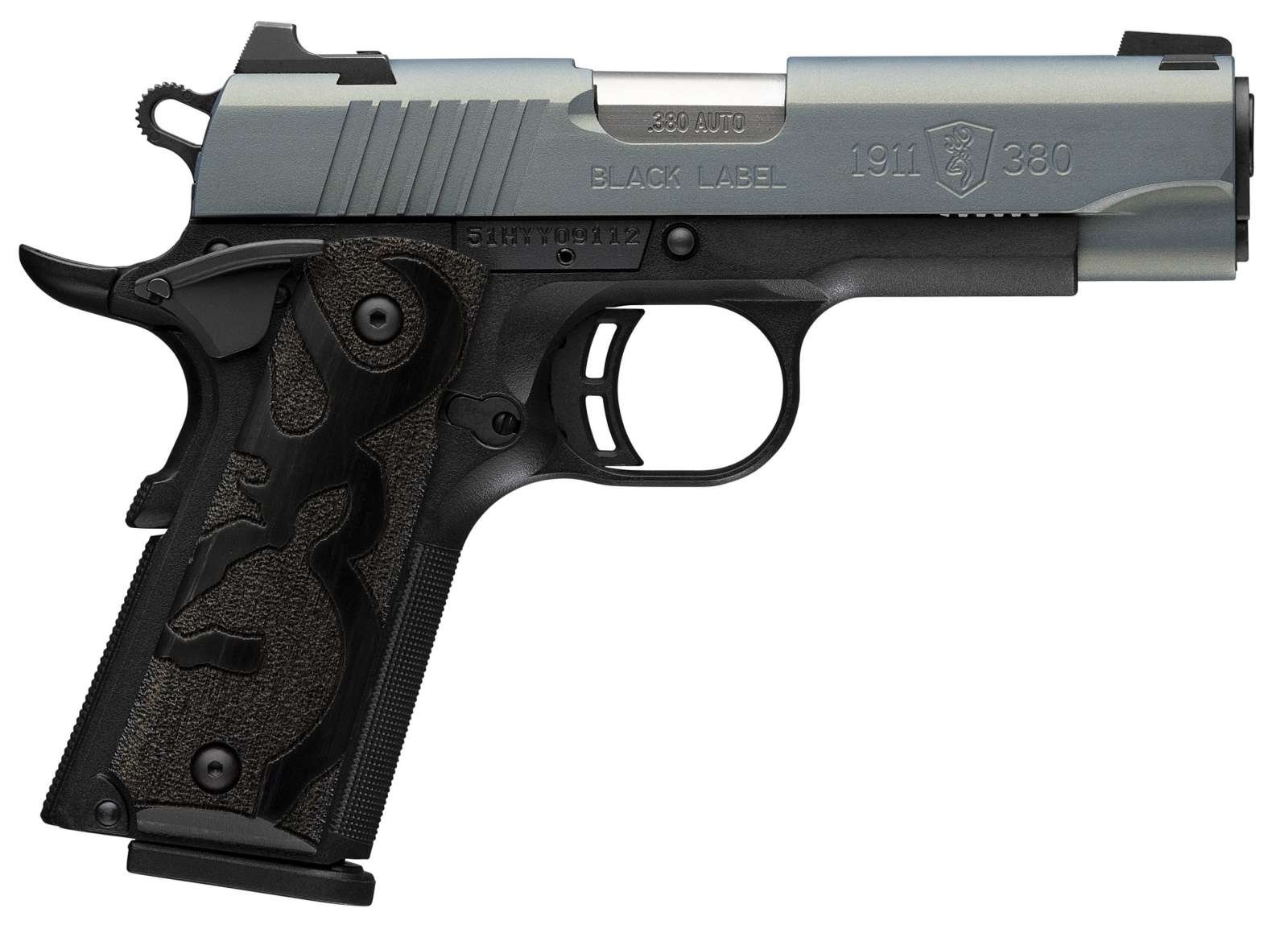 Browning 051993492 1911-380 Black Label 3.63" 8+1 Northern Lights Slide - Browning - 380 ACP