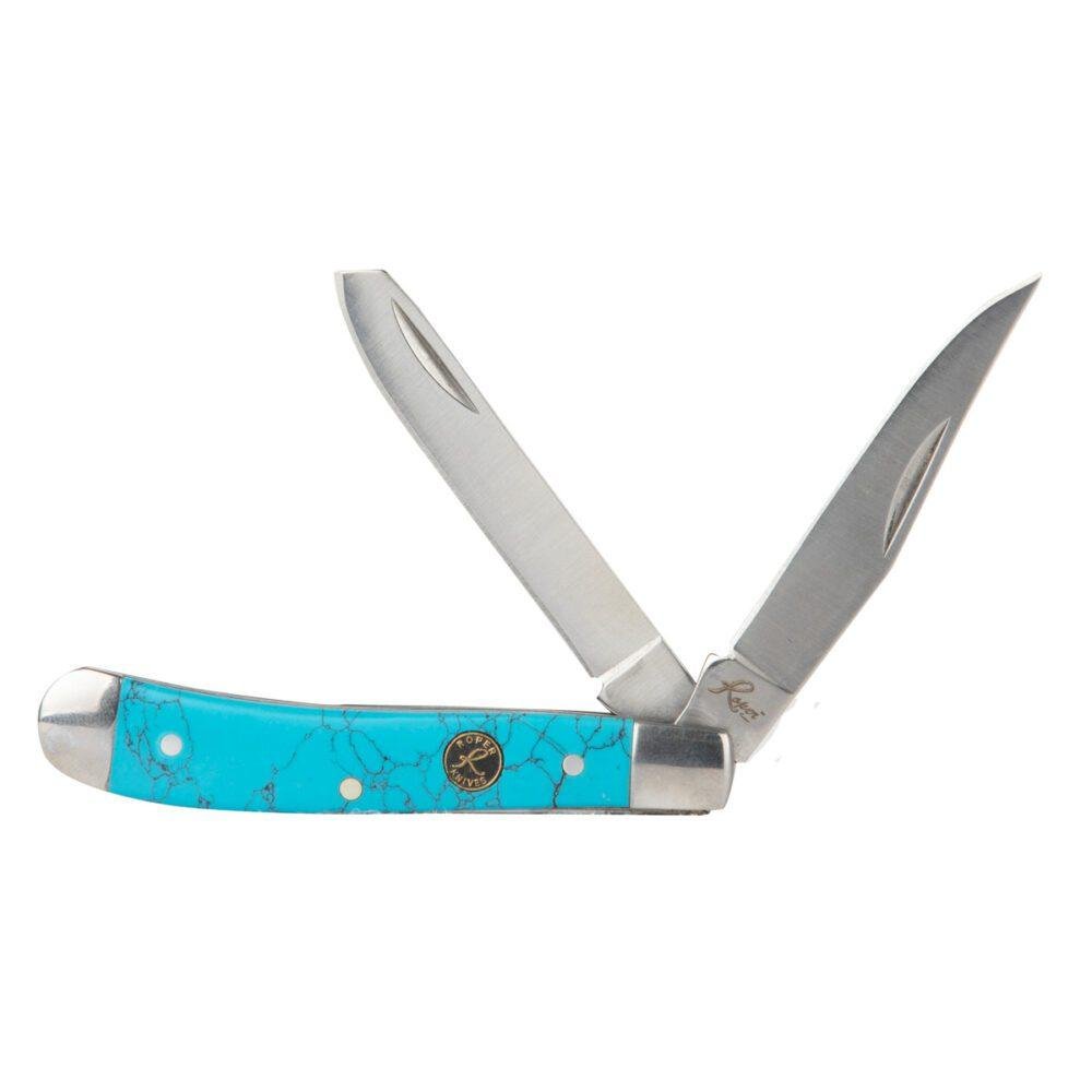 ABKT Roper Peanut Knife 2 Blades Turquoise - Rock Ridge Outdoors