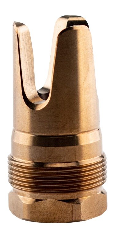 Rearden 10020 Flash Hider, 5/8X24, Square Shoulder, Gold Finish
