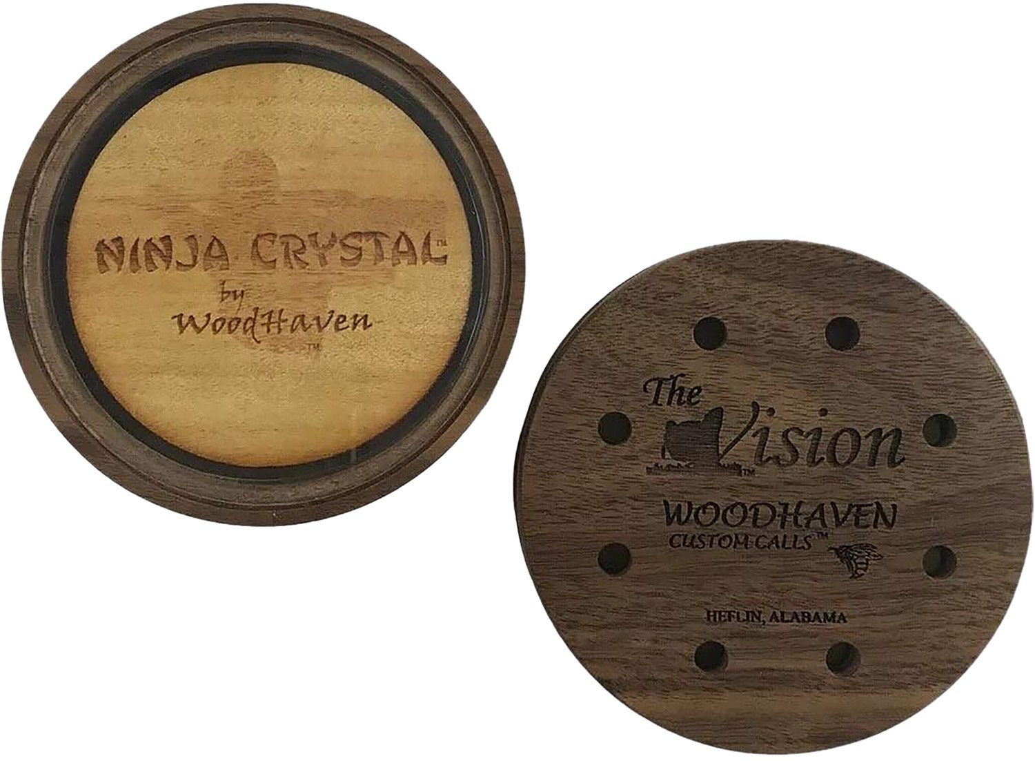Woodhaven WH087 Ninja Crystal Turkey Call Walnut Pot Yellowheart Soundboard - Woodhaven Calls - TURKEYS