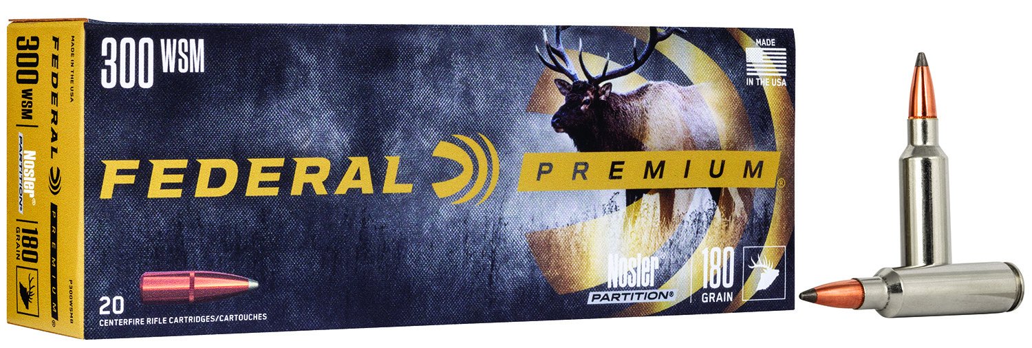 Federal P300WSMB 300 WSM 180 Grain Nosler Partition 20 Rounds per Box